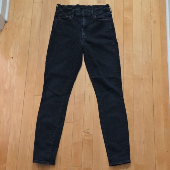 Mother Jeans High Waisted Looker Denim Skinny Jeans Black Size 29 - Picture 4 of 13